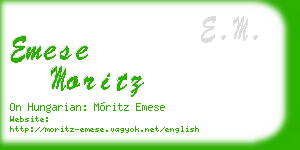 emese moritz business card